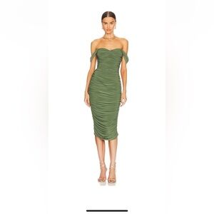 Norma Kamali Walter Midi Dress in Celadon